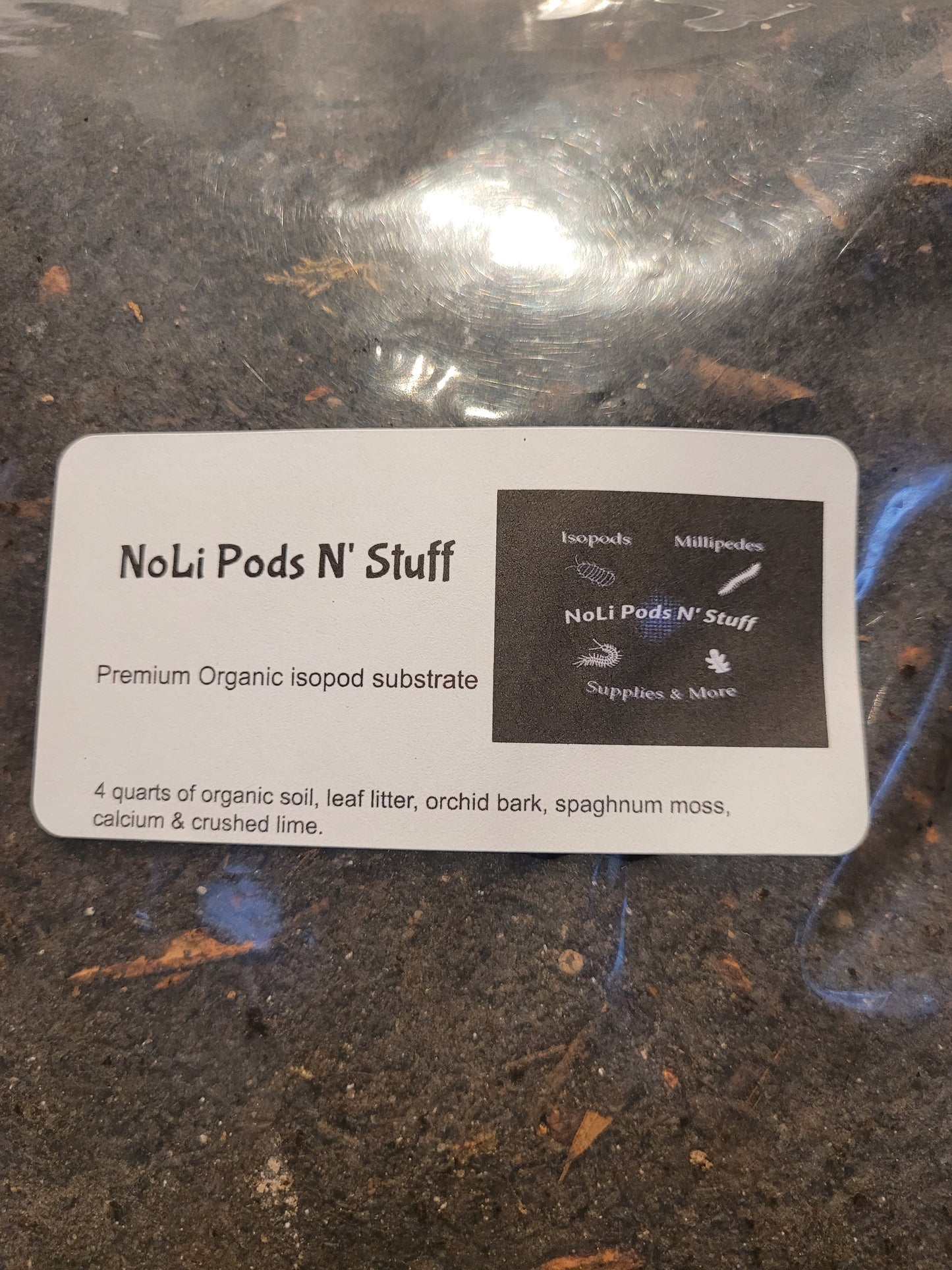 Premium organic isopod substrate with calcium (4 quart bag)