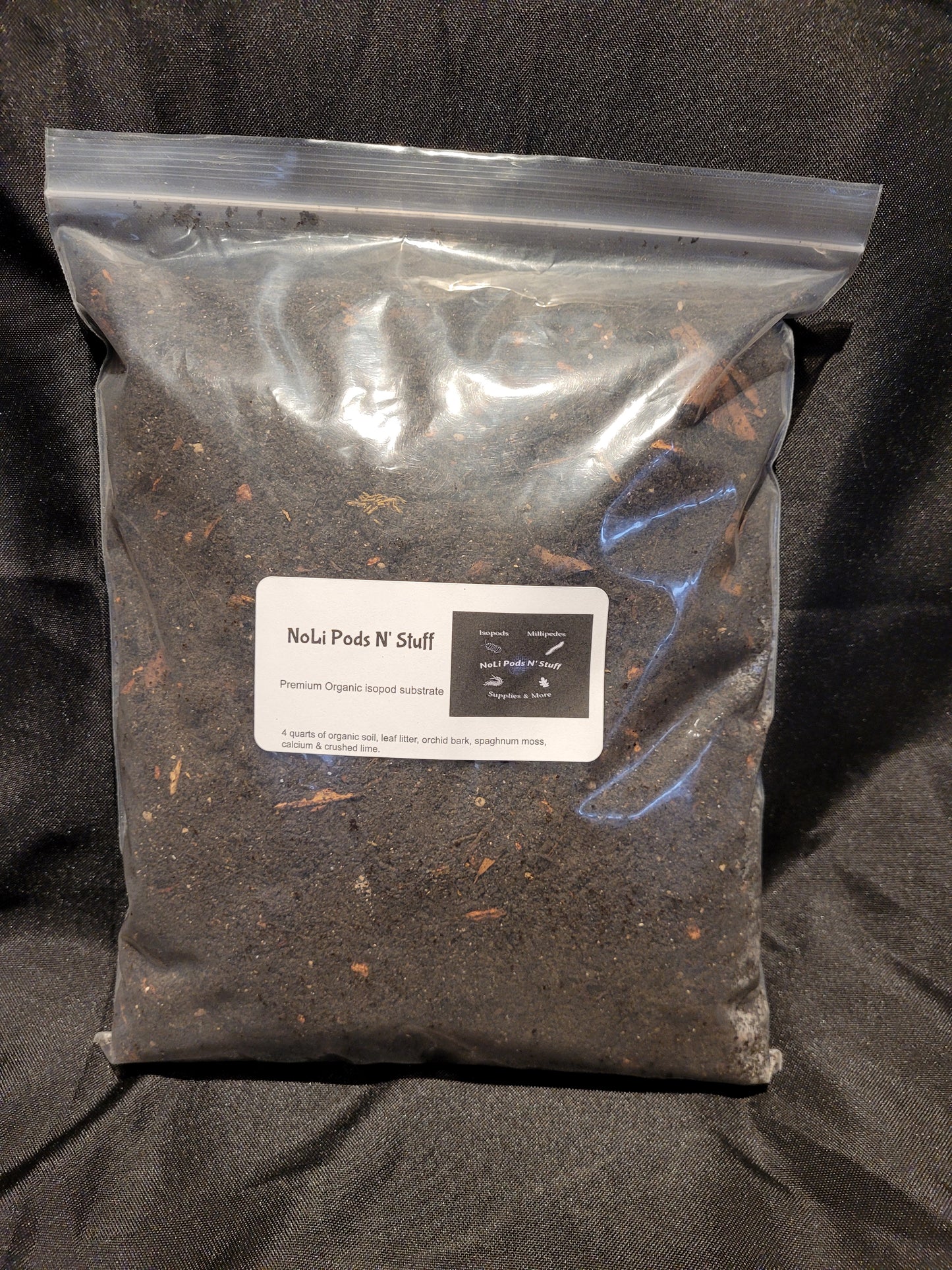 Premium organic isopod substrate with calcium (4 quart bag)